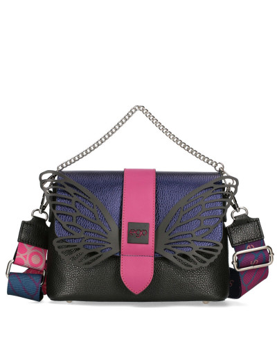 Wing bag with two interchangeable flaps