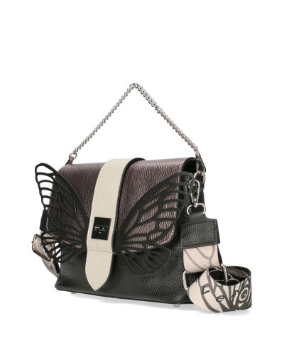 Wing bag with two interchangeable flaps