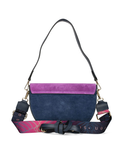 Torebka skórzana zamszowa z okiem