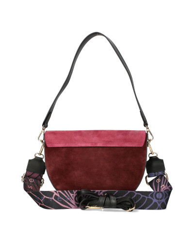 Torebka skórzana zamszowa z okiem