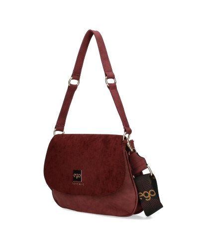 Suede bag with detachable fringes