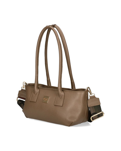 Torebka o wydłużonym kształcie z kwiatem