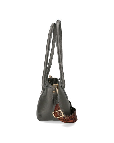 Torebka o wydłużonym kształcie z kwiatem