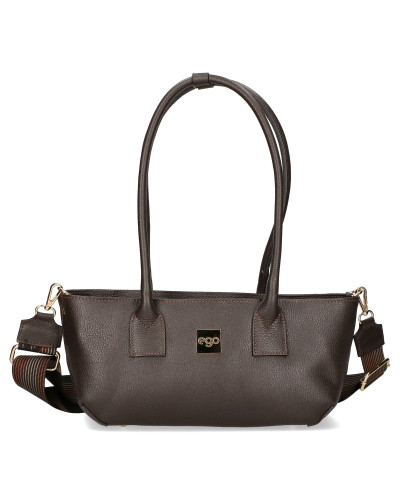 Torebka o wydłużonym kształcie z kwiatem