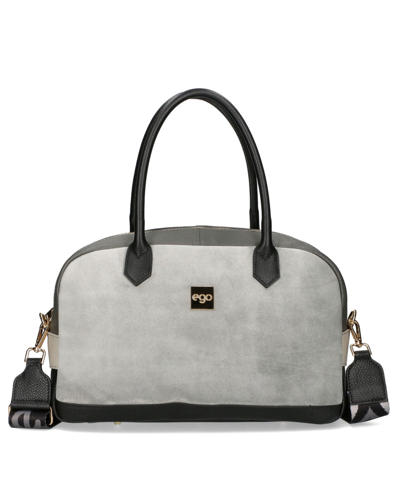 A spacious leather handbag