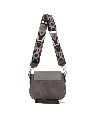 A bag in the shape of a horseshoe