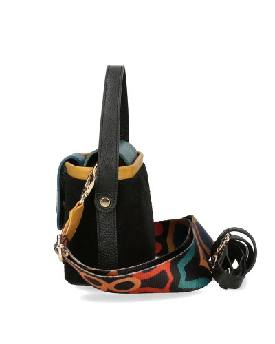 A small suitcase made of natural leather