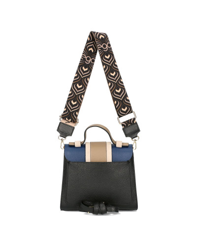 Torebka z wielokolorową klapką