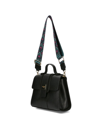 Bag with multi-colored flap