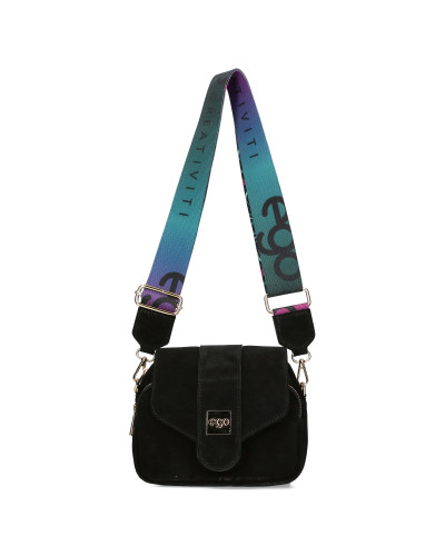 Torebka skórzana z klapką i wymiennymi paskami