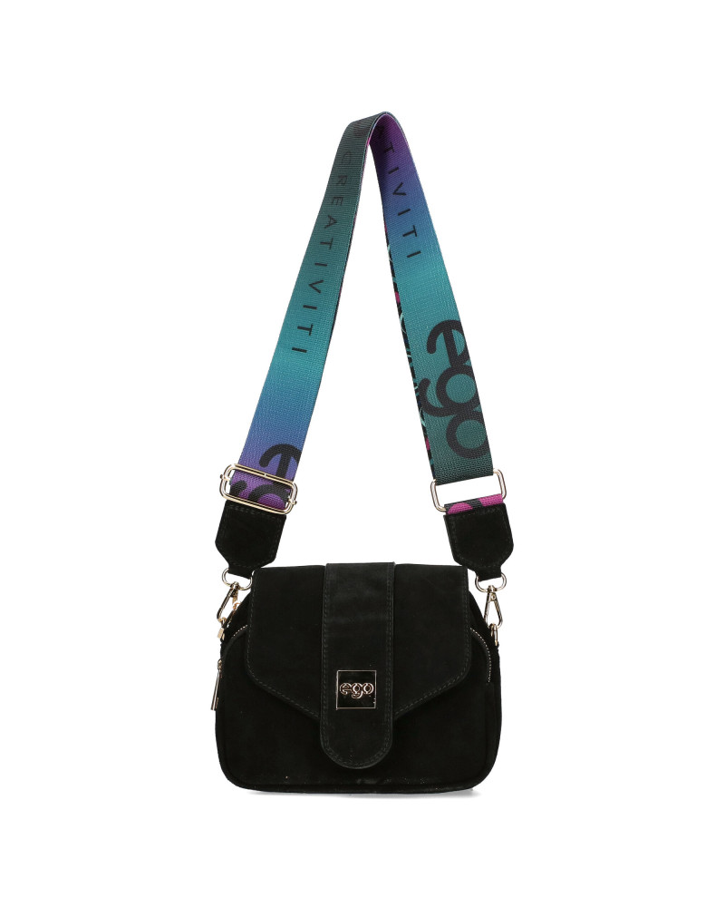 Torebka skórzana z klapką i wymiennymi paskami