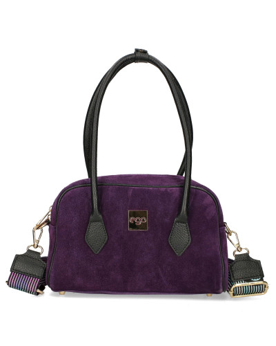 Women's handbag with a detachable flower