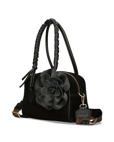 Torebka damska z odpinanym kwiatem