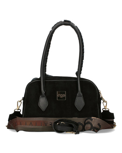 Women's handbag with a detachable flower