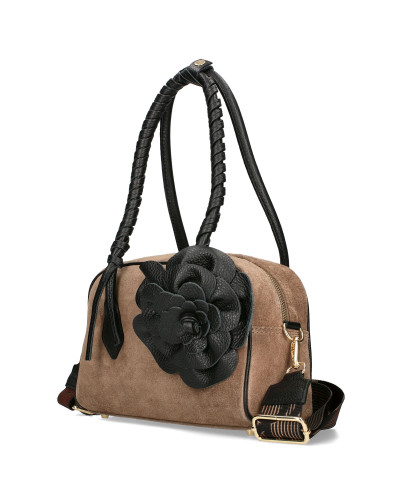 Torebka damska z odpinanym kwiatem