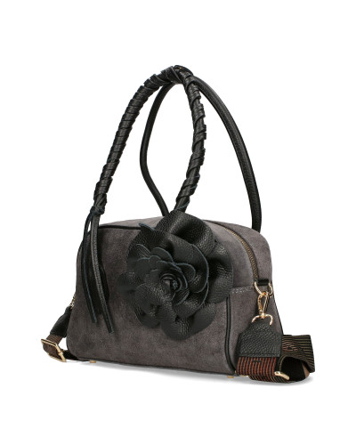 Torebka damska z odpinanym kwiatem