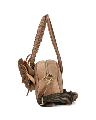 Torebka damska z odpinanym kwiatem