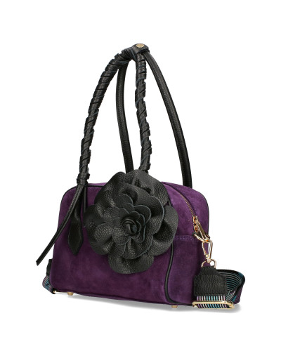 Torebka damska z odpinanym kwiatem