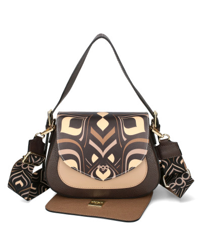 Bag with two interchangeable flaps