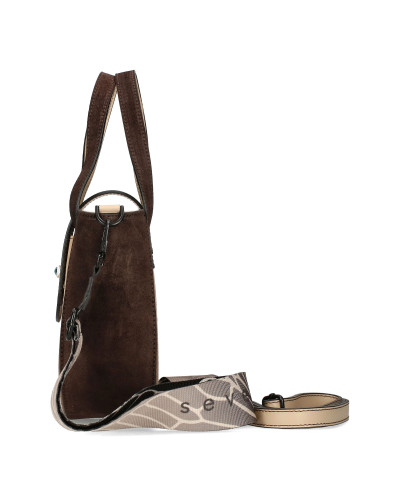 BOSCA Torebka skórzana z odpinanymi skrzydłami