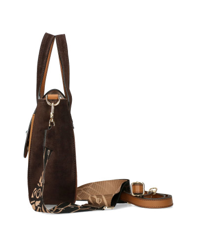 BOSCA Torebka skórzana z odpinanymi skrzydłami