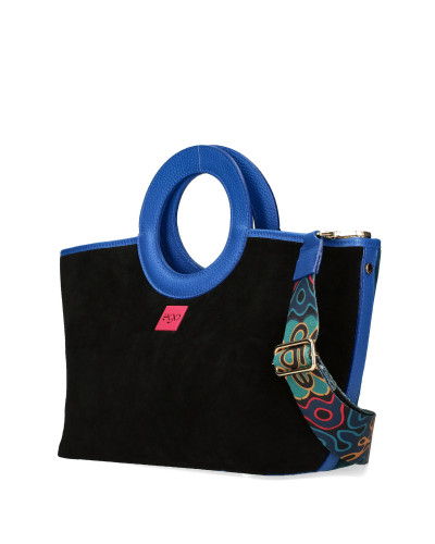 Double-sided bag with a round handle