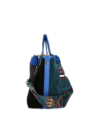 Double-sided bag with a round handle