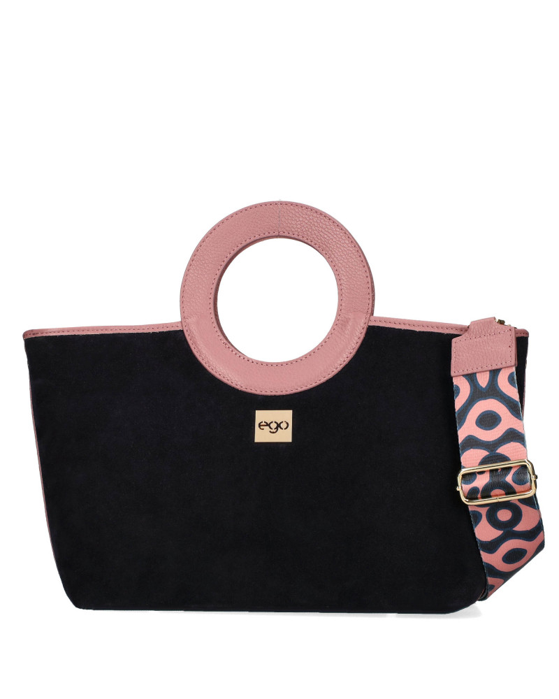 Double-sided bag with a round handle