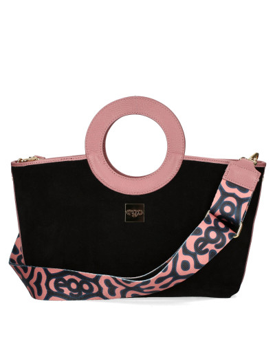 Dwustronna torebka z okrągłym uchwytem