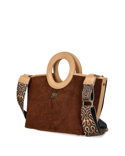 Dwustronna torebka z okrągłym uchwytem