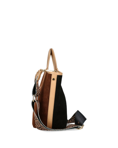 Dwustronna torebka z okrągłym uchwytem