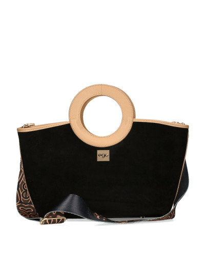 Dwustronna torebka z okrągłym uchwytem