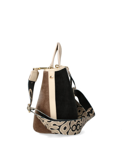 Dwustronna torebka z okrągłym uchwytem