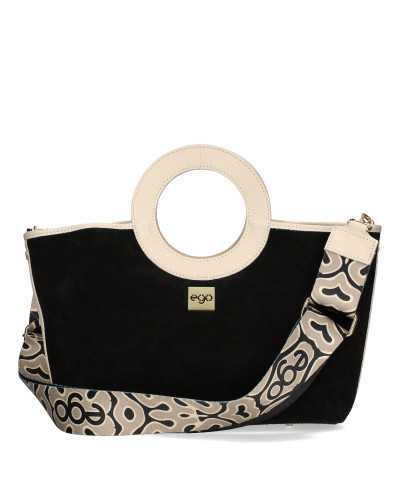 Dwustronna torebka z okrągłym uchwytem