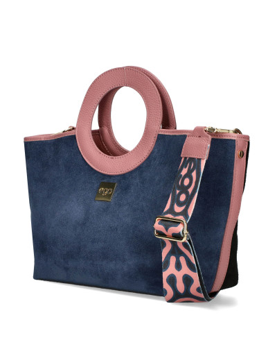 Dwustronna torebka z okrągłym uchwytem