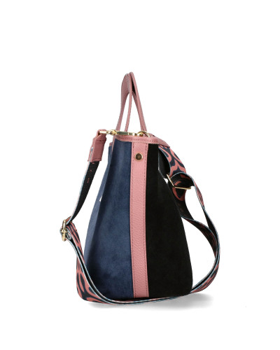 Dwustronna torebka z okrągłym uchwytem