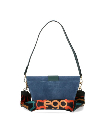 Messenger bag with a tab in the middle