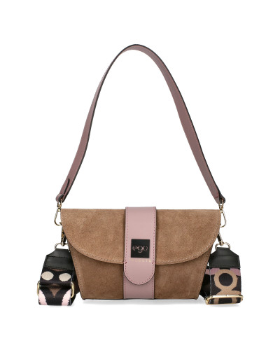 Torebka listonoszka z języczkiem na środku