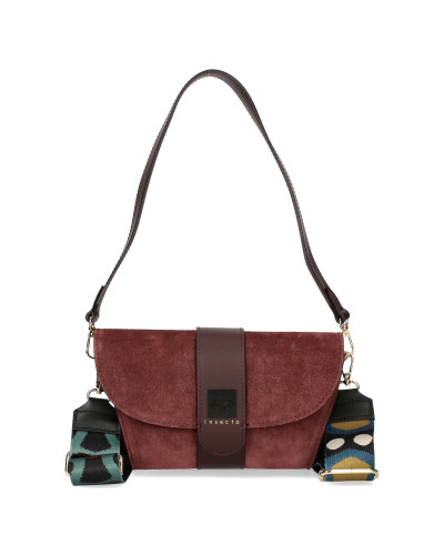 Torebka listonoszka z języczkiem na środku