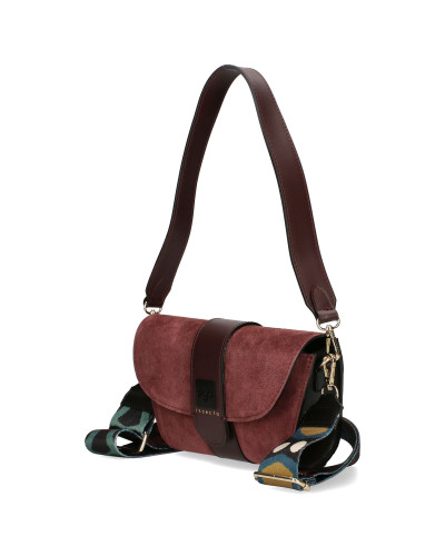 Torebka listonoszka z języczkiem na środku