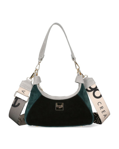 Women's suede shoulder bag