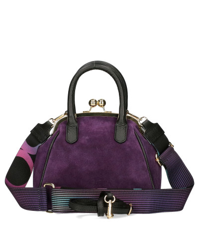 Torebka zamszowa z zapięciem na bigiel