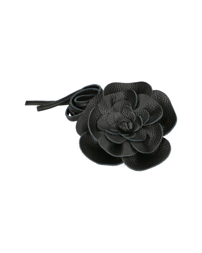 Suede bag with a hook closure