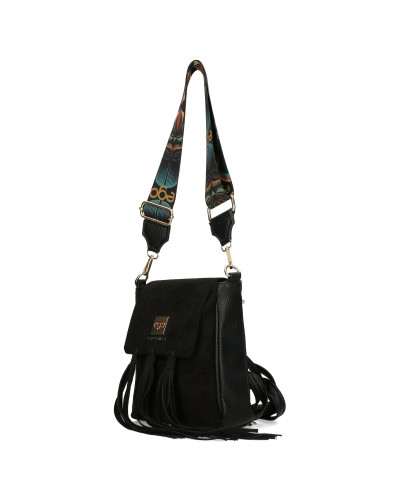 Bag-backpack with fringes