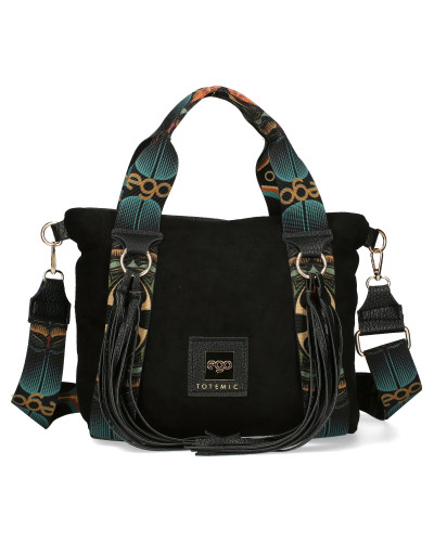 Torebka średniej wielkości z odpinanymi frędzlami