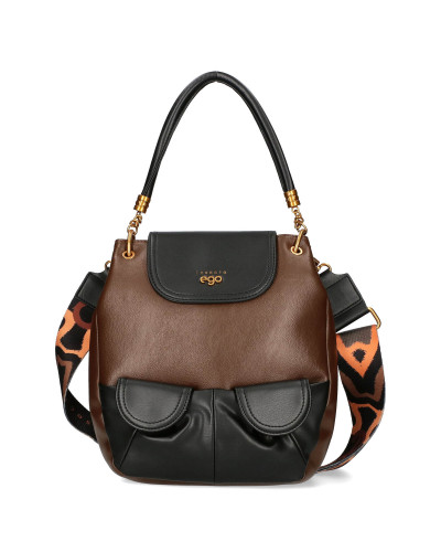 Bag-backpack with pockets on the front