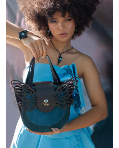 BOSCA Leather handbag with detachable wings