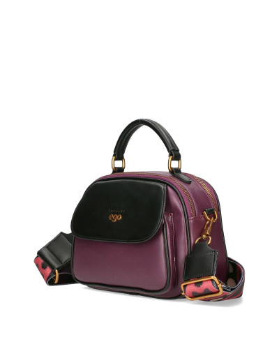 Small two-compartment women's handbag