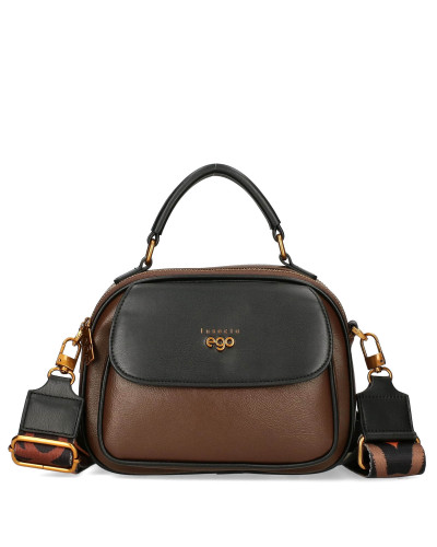 Small two-compartment women's handbag
