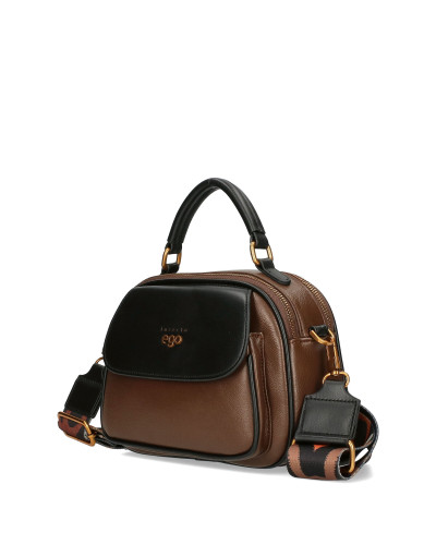 Small two-compartment women's handbag